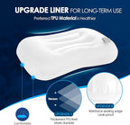 Hikenture Camping Pillow with Removable Cover - Ultralight Inflatable Pillow for Neck Lumbar Support - Upgrade Backpacking Pillow - Washable Travel Air Pillows for Camping, Hiking, Backpacking