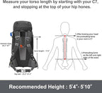 N NEVO RHINO Internal Frame Hiking Backpack 50/60/65/70/80L, Mountain Climbing Camping Backpack Daypack Waterproof Rain Cover