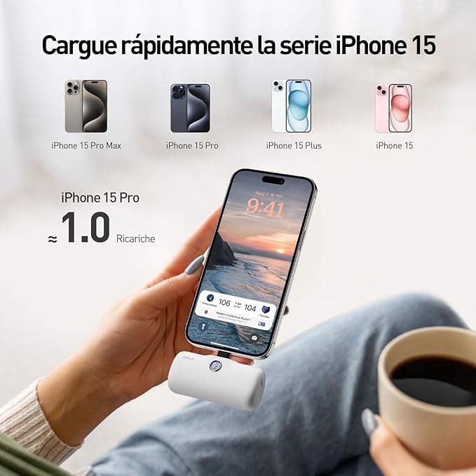 iWALK USB-C Portable Charger for iPhone 15/16: Mini 20W 4,800mAh Wireless Power Bank Fast Charging Travel Battery Pack Compatible with iPhone 16/15/15 Plus/15 Pro/15 Pro Max, Andriod Phone Samsung