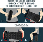 Collapsible Stool 2-Pack - Portable Folding Stool, Height Adjustable, Lightweight & Sturdy, Retractable Telescoping Camping Pop Up Seat Chair or Foldable Travel Footrest - Max 400lbs