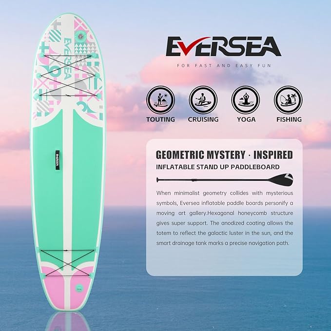 Inflatable Stand-Up Paddle Boards – Available 32"/33"/34" Widths Inflatable Paddle Board with SUP Accessories, Camera Mount, Basic All-Around SUP Board for All Skill Levels, Up to 450lbs