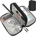 CAAORDKSO Electronics Organizer Travel Case, Charger Cord Organizer Case Tech Pouch Bag, Travel Essentials for Men Women Accessories, Cable, Cord, Charger, Phone, Power Bank, Earphone (Black, Large)