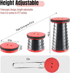 Doseno Upgraded Foldable Stool Thickened, Portable Collapsible Stool Retractable Stool for Fishing, Hiking Tours, BBQ, Parties, Outdoor Activities (Red, 2pack)
