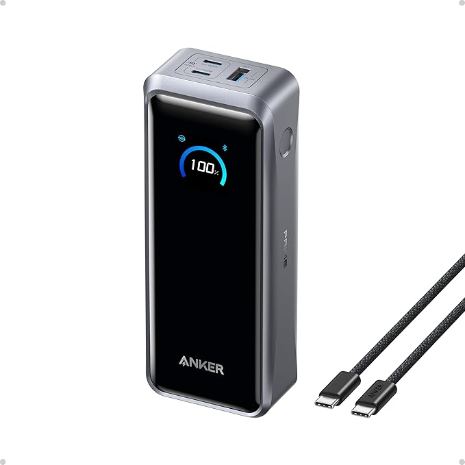 Anker Prime Power Bank, 26,250mAh 3-Port Portable Charger with 300W Max Output, Two-Way Charging, TSA-Approved, App Control, for MacBook, iPhone 17/16 Series, and More (Base Not Included)