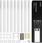 Cord Covers for Wires on Wall - 150in Cable Management Cable Hider - Cord Hiders for TV On Wall - Paintable Cable Concealer - Wire Covers for Cords - 10X (L16 x W1.1 x H0.55) - Large | White