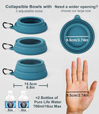 OHMO Spill Proof Collapsible Dog Water Bowl 24oz for Cars, No Splash Portable Bowls for Dog Travel, Pet Essentials for Road Trips, Cat Travel Accessories