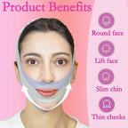 V Line Lifting Mask Chin Strap for Sleeping, Face Lifting Strap, Chin Lifting Mask, Chin Strap, Jawline Shaper, Jaw Strap, Double Chin Reducer, Face Lift Tape & Snoring Solution (Grey-)