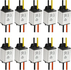 10Pcs 12V to 6V Car Power Voltage Converter DC 9V-22V 12V to 6V Buck Voltage 3A 18W Waterproof DC Step Down Volt Module Power Supply Board Compatible with Car Vehicle Automotive LED Display Radio