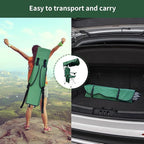 Portable Camping Chair with Canopy Shade- Folding Camping Lounge Chair with Cup Holder & Side Pocket for Outdoor Camping, Fishing, Beach - Support 330 LBS (Green)