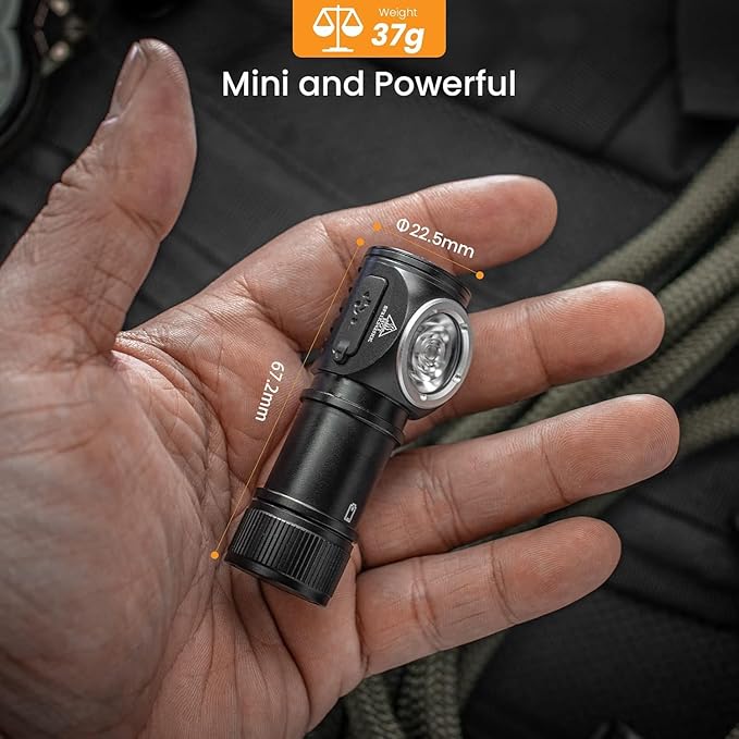 sofirn LED Headlamp Rechargeable, HS10 1100 Lumens Right Angle Flashlight with 90 High CRI LH351D LED, Powerful Lightweight Head Light, IPX8 Waterproof for Adult Camping Hunting Hiking Running