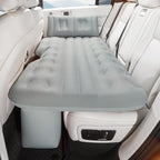 BEBAS Self-Inflating SUV Air Mattress Car Back Seat Bed, PVC Flocked Surface Car Air Couch Cushion Built-in Charging Pump for Rapid Inflation and Deflation. Gray