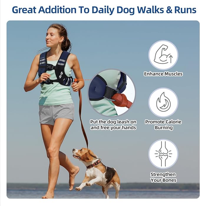 Sportneer Weighted Vest for Women Men: 8lbs/12lbs/15lbs/20lbs/25lbs Weight Vest with Detachable Phone Pouch Rucking Vest for Women Walking Strength Training Muscle Building Weight Loss