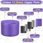 12oz Insulated Vacuum Food Jar with Buckle Lid Wide Mouth Soup Thermo for Hot Food Kids Leakproof Stainless Steel Lunch Container (Purple, 12OZ)