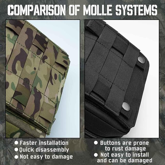 Upgrade Molle Rip Away Ifak Pouch, Tactical Small Belt First Aid Pouch Medical Utility EMT Pouch Only