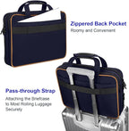 Taygeer Briefcases for Men, Water Resistant Laptop Bag 15.6 Inch for Business, Travel Office Crossbody Carry On Laptop Carrying Case, Messenger Shoulder Bag Fit 15.6 Inch Notebook/Computer, Blue Brown