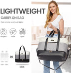 LOVEVOOK Weekender Bag, Large Travel Duffel Bag for Women with 2 Packing Cubes, Carry on Overnight Bag with Shoe Compartment, Mom Hospital Bags for Labor and Delivery