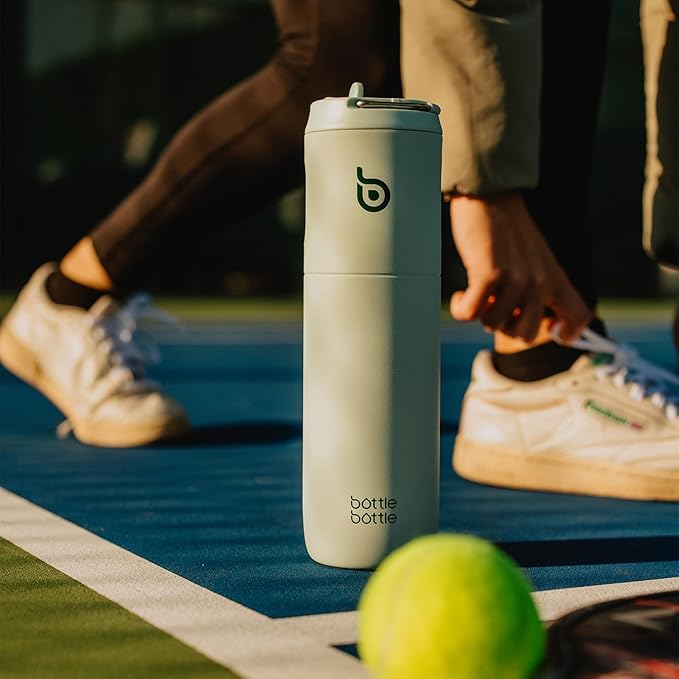 BOTTLE BOTTLE Insulated Water Bottle 24oz with Straw Lid and Handle for Sports Travel Gym Stainless Steel Water Bottles Double-Wall Vacuum Metal Leak Proof BPA-Free