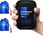 Frelaxy Emergency Blanket 2-Pack/4-Pack, Extra-Thick Extra-Large Space Blankets with Whistles, Storage Pouchs, and EVA case