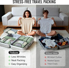 Veken 8 Set Packing Cubes for Travel Essentials, Suitcase Organizer Bags in 4 Sizes, Carry-On Luggage Accessories with Large Laundry & Hanging Toiletry Bag, Must-Have for Airplane, Road Trip & Camping