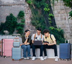 Kono Luggage Set 3 Piece Carry On Hardside Luggage with TSA Lock Spinner Wheels Carry On Suitcase Cream White