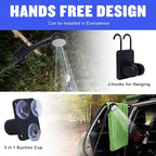 Portable Shower for Camping, [Long-Lasting] Spopal 6000mAh Rechargeable Camping Shower with Intelligent LED Display, 4 Spray Modes, IPX7 Waterproof Outdoor Camp Pump for Hiking, Travel, Car, Pet