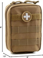 First Aid Molle Pouch - Heavy Duty IFAK Pouch - Empty Medical Pouch Ideal for Military Use EMTs Law Enforcement Camping and Hiking - Med Pouch for Optimal Organization