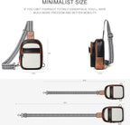 3L SMALL Sling Bag Fanny Packs For Women Men Mini Crossbody Chest Belt Travel Bag Purse Handbag Faux Leather Fashion Cute Light Grey