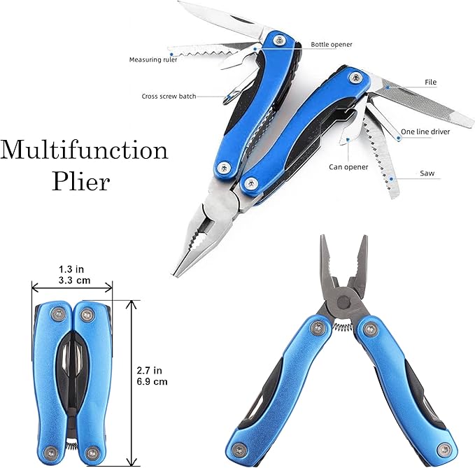 Survival Kit - All-in-One Survival Gear and Supplies for Camping, Hiking, Hunting, and Car Emergencies - Essential Tools, Great Gift for Men, Fathers, Boyfriends, Boys, Dads and Scouts