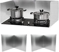 Amundo 2 Pieces Grease Splatter Guard 2 Sided Foldable Stainless Steel Splatter Guard Oil Splash Guard for Grease Stainless Steel Backsplash for Stove Frying Pan Splatter Guard (15.7" X 15.7")