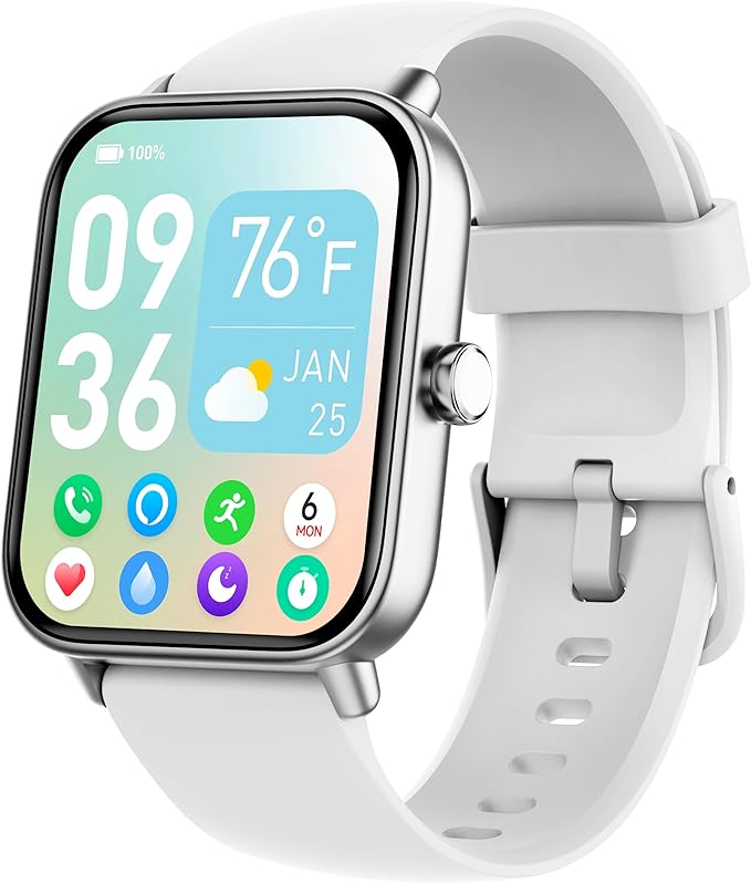 Fitpolo Smart Watch for Men Women,1.8” Touchscreen, Bluetooth Call, Alexa Built-in,24/7 Heart Rate,SpO2 Monitor,Step Counting,Sleep Tracking, IP68 Waterproof Fitness Tracker Watch for Android iPhone