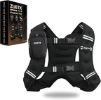 Weighted Vest, 6lb/8lb/12lb/16lb/20lb/25lb/30lb Weight Vest with Reflective Stripe, Weighted Vest for Men Women Workout Equipment for Strength Training, Running, Jogging, Fitness, Weight Loss