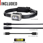 Coast RL35R Voice-Controlled 1100 Lumen Rechargeable LED Headlamp with ARC280™ Lighting, 4 Color Modes, Rear-Facing Safety Signal, Variable Light Control and USB-C Charge Port