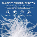 0 Degree Sleeping Bag for Adults 650 Fill Power Down Sleeping Bag for Cold Weather -20F / -8F / 0F / 10F Large Lightweight