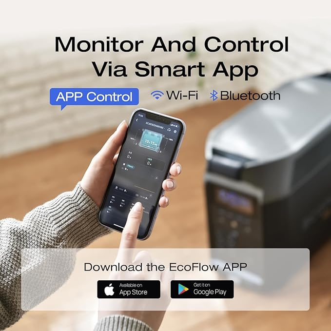 EF ECOFLOW Portable Power Station 3600Wh DELTA Pro, 120V AC Outlets x 5, 3600W, 2.7H Fast Charge, Lifepo4 Power Station, Solar Generator for Home Use, Power Outage, Camping, RV, Emergencies