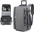 Fanwoli Rolling Vacuum Backpack Travel with One-Button Compression, Expandable Carry-On Suitcase Luggage, Approved TSA Lock & Water-Proof Laptop Compartment for Outdoor/Family/Business Trips