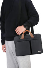 Lacdo 360° Protective Laptop Shoulder Bag for 13 inch MacBook Air M5 A3449 (2026), M4 A3240 2025, M3 A3113, M2 A2681, M1 A2337 A2179 A1932, 13 inch MacBook Neo A18 Pro A3404 (2026) Computer Bag, Black