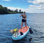 SUP Paddle - 3-Piece Adjustable Aluminium SUP Paddle with Glass Fiber Blade for Surfing, Floating, Water Sports