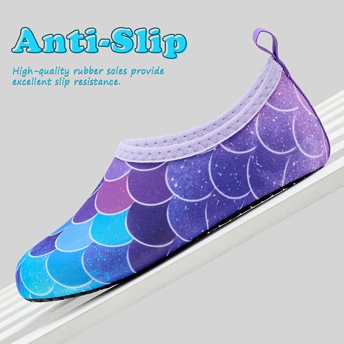 Deevike Kids Water Shoes Boys Grils Barefoot Quick Dry Aqua Socks Beach Shoes for Toddler Sports Swim Surf Outdoor Walking