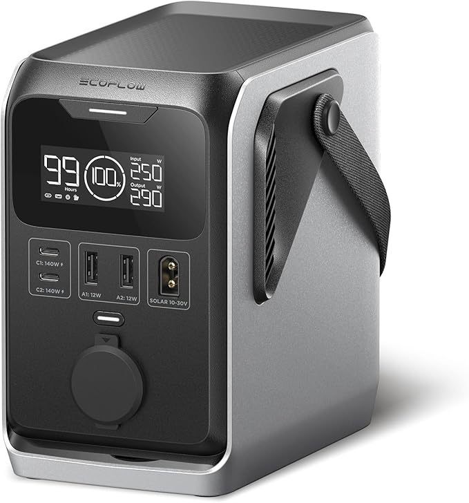 EF ECOFLOW TRAIL 300 DC Portable Power Station, 288Wh LiFePO4 Power Bank, 300W DC Output, Compact Solar Generator for Camping, Travel, and Emergency Power