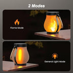 Hompavo Gen2 Solar Lanterns Outdoor Waterproof with Realistic Flickering Flame, Dual Charging (USB/Solar) & 2 Modes - Decorative Hanging/Table Lights for Yard Patio Garden Halloween Christmas Decor, 4