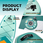 InnoExpo Inflatable Stand Up Paddle Boards with Premium Accessories, Wide Stable SUP Paddle Board Design, Non-Slip Comfort Deck for Youth & Adults