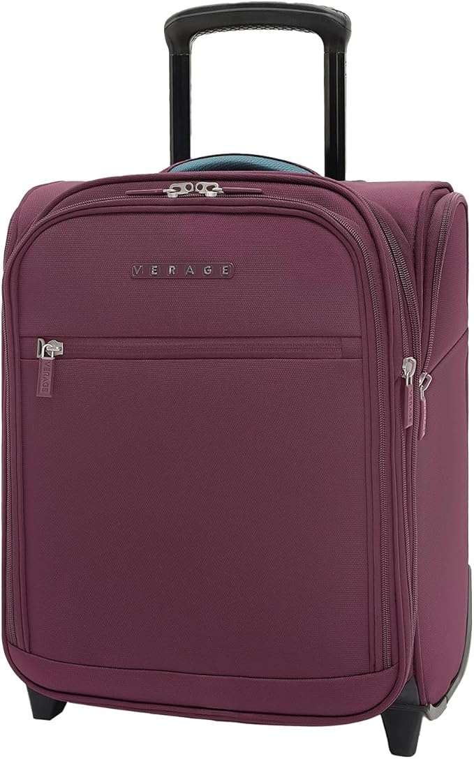 Verage Carry On Underseat Luggage with 2 Wheels & USB Port, 16 Inch Wheeled Spinner Bag Carry-on Luggages for Airlines, Lightweight Suitcase Men Women, Pilots and Crew (Upgrade-16-Inch)