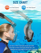 Zenoplige Full Face Snorkel Mask Adults,Dry-Top Snorkeling Gear with Camera Mount,Foldable 180-Degree Panoramic Scuba Mask for Snorkeling Diving Swimming Travel,Snorkel Mask Anti-Fog & Anti-Leak
