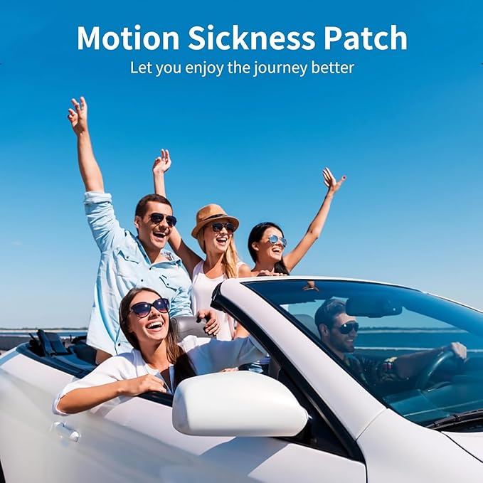 PHAEDRA Motion Sickness Patches & Sea Sickness Bands for The Relief of Nausea & Vomiting in Adults and Kids from Travel of Cars, Ships, Airplanes & Other Forms of Truck