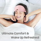 Sleep Mask - Total Blackout 3D Sleeping Mask, Super Lightweight & Silky Soft Eye Mask for Sleeping, Fully Adjustable Fit for Home, Office, Traveling, Meditation, Yoga, Pink
