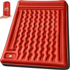 Double Sleeping Pad Camping, Self Inflating 6'' Extra-Thick 2 Person Pillow Built-in Foot Pump Waterproof Inflatable Sleeping Mat Backpacking, Tent, Hiking, Portable Camping Pad