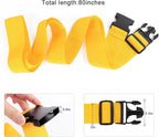 4Pcs Luggage Straps for Suitcase Travel Accessories TSA Approved, 80In Long Belts to Keep Your Suitcase Secure, Adjustable Bag Straps with Quick-Release Buckle for Travel Bag Closure, Yellow