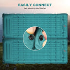 Camping Sleeping Pad with Pillow: Extra Thick 4.7 Inch Ultra-Light Self Inflating Air Mattress, Portable Comfortable Extendable Inflatable Sleep Mat for Car Traveling and Hiking (Peacock Blue)