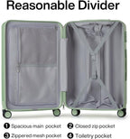 Hanke Luggage Sets 2 piece Carry On Luggage with Wheels PC Hard Shell Suitcases Lightweight Checked Travel Luggage Large Travel Suitcase Woman Men 20/29 Inch(Bamboo Green)