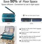 Hanke 26 Inch Large Luggage Suitcase Top Opening Aluminum Frame Tsa Luggage Hard Shell Suitcases with Wheels for Travel Woman Men, Caribbean Blue